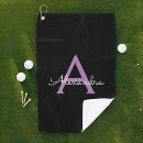 Recherche de purple golf serviettes Monogramme