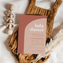 Recherche de chic baby shower invitations Terre cuite