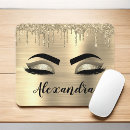 Recherche de or brillant tapis souris Monogramme