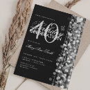 Recherche de étincelles anniversaire invitations Fête du 40e anniversaire