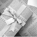 Recherche de chansons de noël papier cadeau Typographie