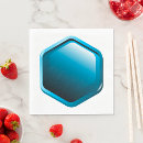 Recherche de hexagone serviettes Bleu