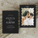 Recherche de moderne contemporain simple mariage invitations Classique
