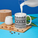 Recherche de pattern café tasses Noir et blanc