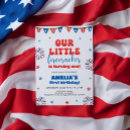 Recherche de partie 4 juillet invitations Rouge blanc et bleu