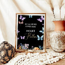 Recherche de coeur noir et blanc posters Bride