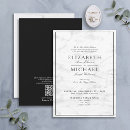 Recherche de marbre noir et blanc invitations Code qr