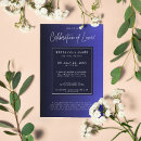 Recherche de bleu nuit mariage invitations Marine
