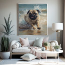 Suche nach mops poster Hundekunst
