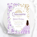 Recherche de papillon lilas pourpre invitations Quinceanera