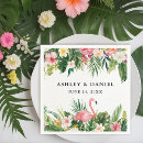 Recherche de floral tropical serviettes Flamant rose