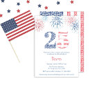 Recherche de quart invitations Rouge blanc et bleu