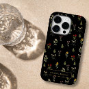 Recherche de fleurs noir iphone coques Noir et or