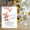 Recherche de teddy bear gender reveal invitations Ours