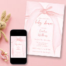 Recherche de bow baby shower invitations Bébé rose