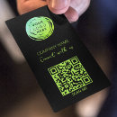 Recherche de vert fluorescent cartes visite Code qr