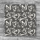 Recherche de music dessous de verres Noir et blanc