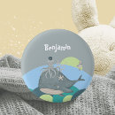 Recherche de baleine mignonne badges Bleu