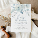 Recherche de et floral bleu invitations Petit garçon