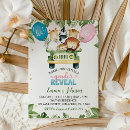 Recherche de jungle gender reveal invitations Safari