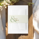 Recherche de green invitation bandeaux de faire part Bande ventre monogramme