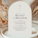 Recherche de petite communion invitations Croix d'or