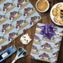 Recherche de tricots papier cadeau Bleu