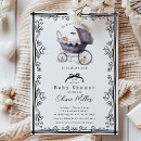 Recherche de pram baby shower invitations Chariot bébé