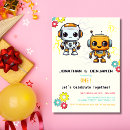 Recherche de robot mignon invitations Fête d'anniversaire