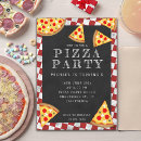 Recherche de partie de pizza invitations Soirée pizza d'anniversaire