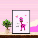 Suche nach rosa giraffe poster Niedlich