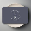 Recherche de gris bleu cartes visite Monogramme