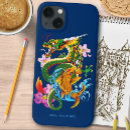 Recherche de dragon chinois iphone coques Bleu