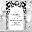Recherche de black and white anniversaire invitations Élégant
