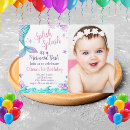 Recherche de sirène mignonne invitations De mermaid