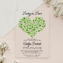 Recherche de coeur irlandais invitations Aquarelle