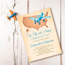 Suche nach vintage airplane einladungen Retro