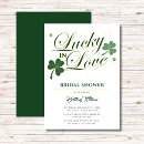 Recherche de lucky in love bridal shower invitations Shamrock