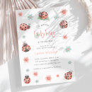 Recherche de ladybug baby shower fille invitations Pois