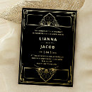 Recherche de déco vintage invitations Noir et or