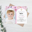 Suche nach mädchen foto taufe einladungen Rosa