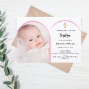 Recherche de pink baptême invitations Rose et blanc