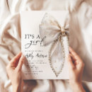 Recherche de bow baby shower fille invitations Minimaliste