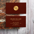 Recherche de rouge or cartes visite Monogramme