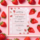 Recherche de berry baby shower invitations Fraises d'aquarelle