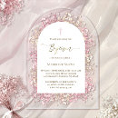 Recherche de blanc rose baptême invitations Feuillage