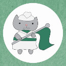 Recherche de chat gris et blanc autocollants Chaton