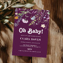 Recherche de purple baby shower invitations Boho