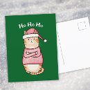 Recherche de vacances chat cartes postales Chapeau santa