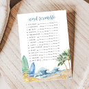 Recherche de baby shower word scramble Été